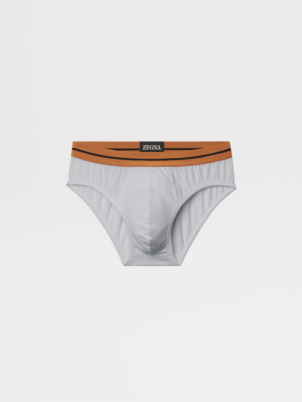 Grey Mélange Stretch Cotton Midi Briefs
